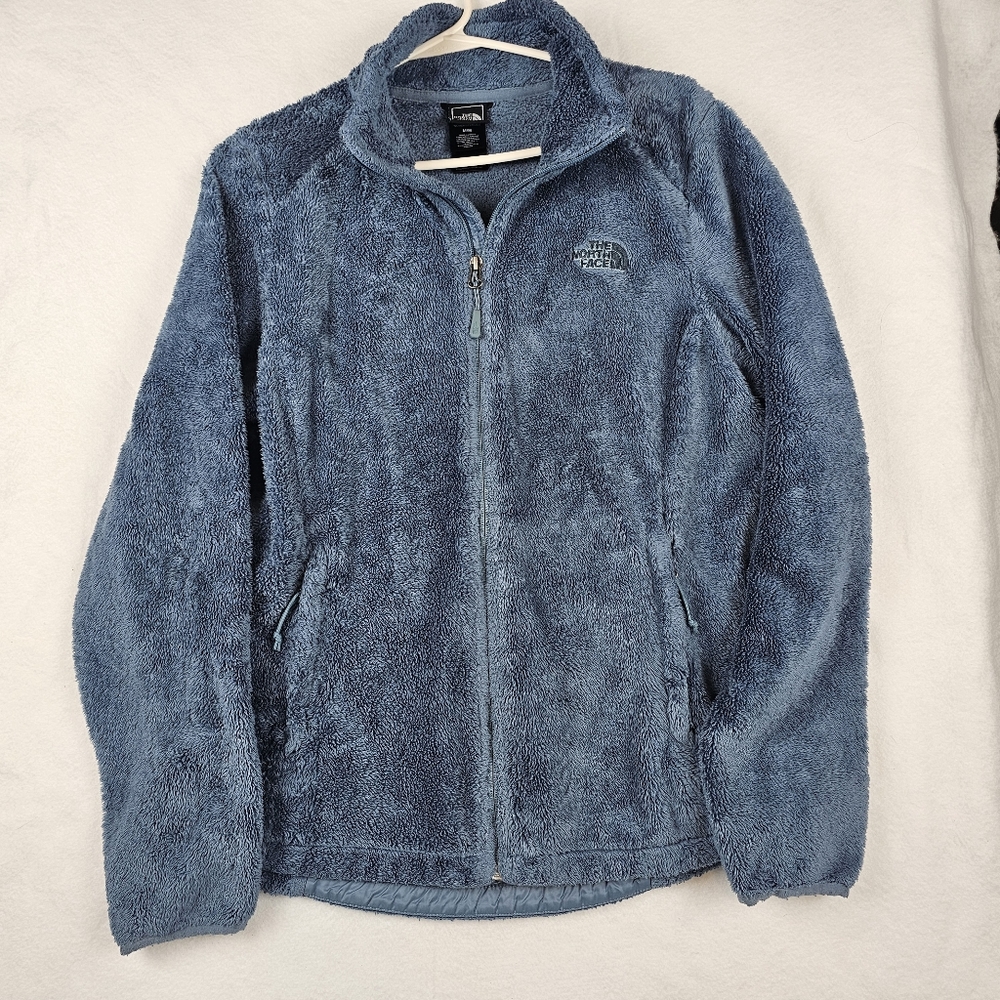 The North Face Womens Fleece Jacket Blue Full Zip Size M Layer Pockets Warm